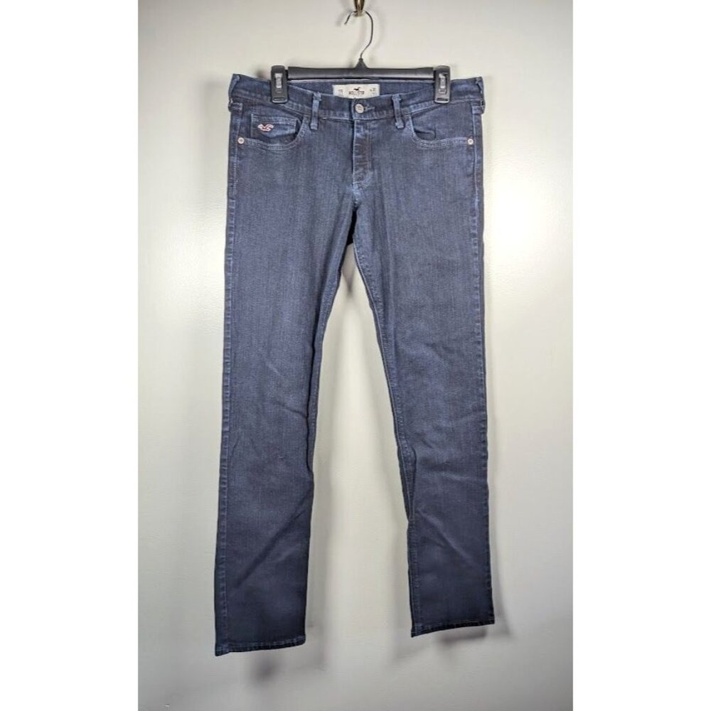Hollister Jeans Size 11 Mid Rise 34x31 Juniors Denim Stretch Taper Boho‎ Western